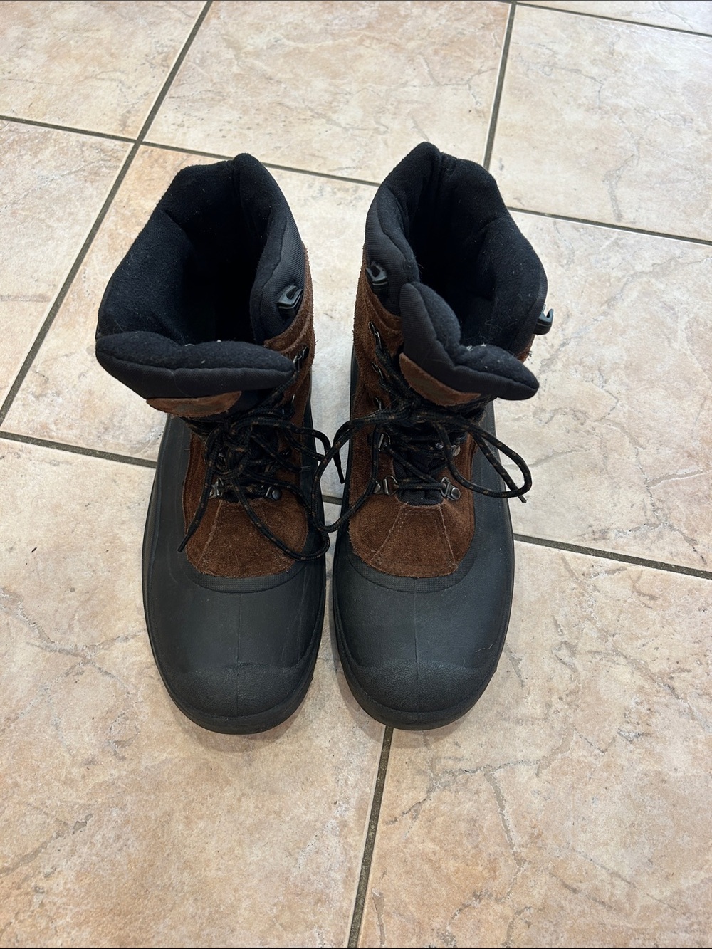 Ozark Trail Brown and Black Waterproof Men's Snow Boots